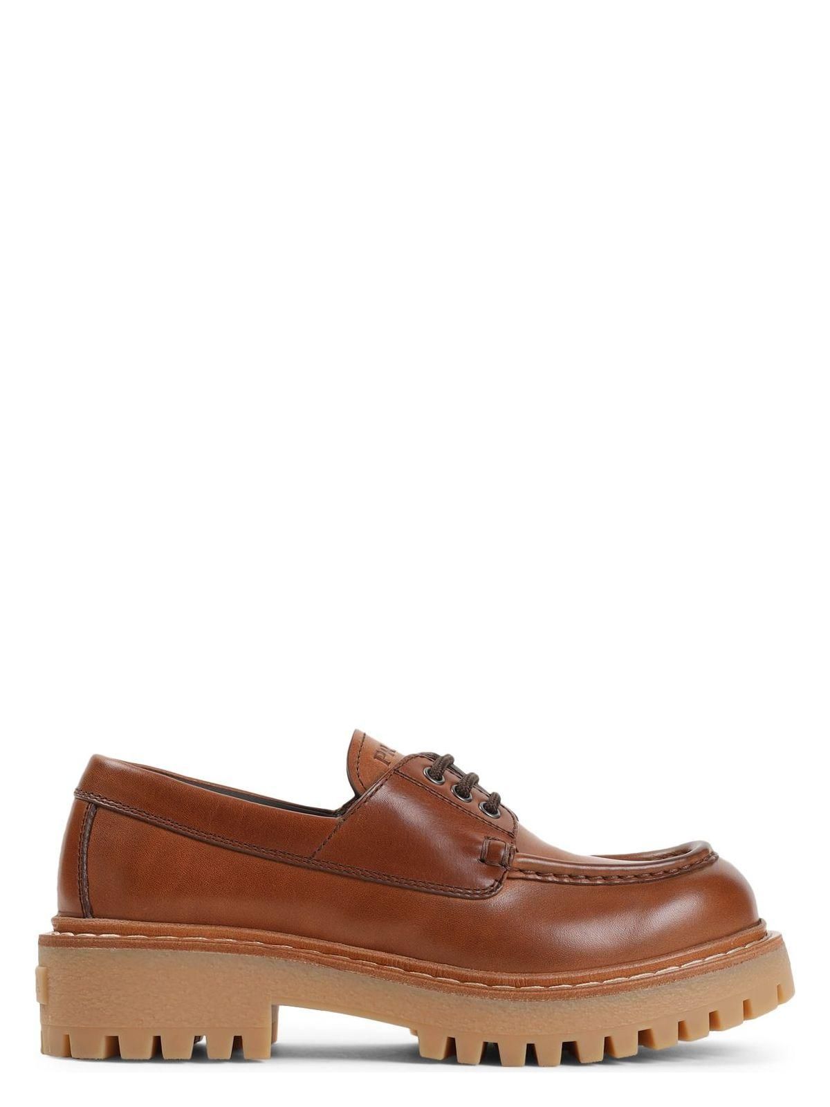 ローファー・オックスフォード PRADA Woman Loafers Brown 1E802NFG045070 F0046 パリ直送!【PRADA】チョコレート ブラッシュドレザー ローファー