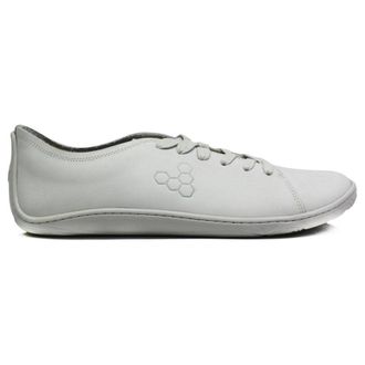 Vivobarefoot Addis Leather Mens Lace Up Trainers - Grey Mist - Size:UK 11.5