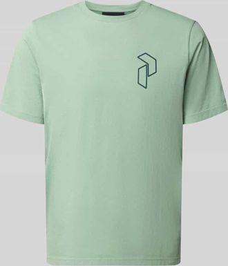 Peak Performance T-Shirt mit Label-Print und Rundhalsausschnitt in Schilf, Gr&ouml;&szlig;e XXL