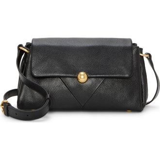 Vince Camuto Medna Leather Crossbody Bag in Black at Nordstrom