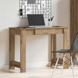 Berkfield Home Decorative Desk Artisan Oak 100x45x75 cm Engineered Wood in Brown | Size: 100 x 45 x 75 cm