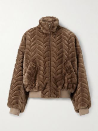 Balenciaga Bomber In Pile Goffrato - Marrone