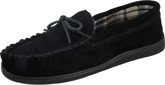 Jo & Joe Mens Jo & Joe New England Real Suede Leather Moccasin Slippers Size 7-12 (UK 11, Black)