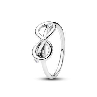 Pandora Infinity Knot Ring In Silver