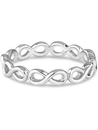 Devata Infinity Eternity Ring in Rhodium Plated Sterling Silver at Nordstrom, Size 7