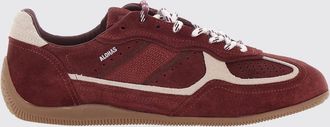 Alohas Sneaker bicolore in pelle e pelle scamosciata con logo stampato
