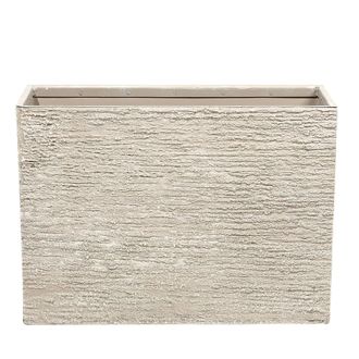 Beliani Maceta De Piedra Beige 29 X 70 X 50 Cm Rectangular Para Interior Y Exterior Edessa