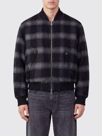 Off-white Bomber a quadri in misto lana con vestibilit&agrave; relaxed