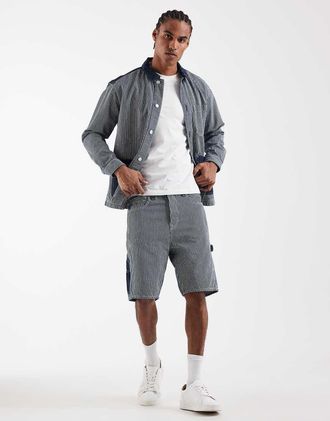Tommy Jeans Pantaloncini di jeans lavaggio blu scuro in coordinato-Blu navy
