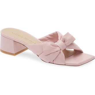 Stuart Weitzman Sofia Bow Sandal in Ballet Leather at Nordstrom, Size 7
