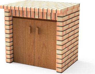 Movelar M&oacute;dulo Puertas Luxor Para Barbacoa De Obra Prefabricada (gris, Naranja - 94 X 70 X 70 Cm) - Uso En Exteriores - Movelar