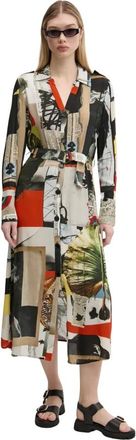 Desigual Kleedjes, Dames, Veelkleurig, M, Collage Lacroi Shirt Dress
