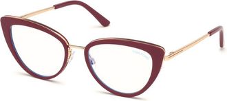 Tom Ford Blue Block Metal Cat-Eye Optical Frames