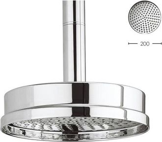 Crosswater 1920s regendouche 20cm zonder douchearm chroom