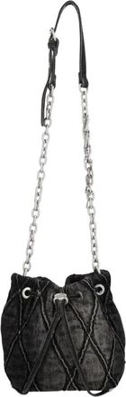 Diesel Charm-D Bucket Bag - Dames - Schoudertassen - Zwart - ONE Size - Katoen - Tassen