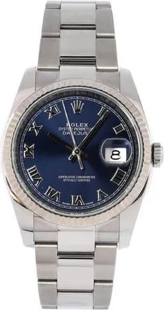 Rolex Oyster Perpetual Datejust Automatic Watch Stainless Steel and White Gold 36 in Metallic Silver at Nordstrom