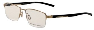 Porsche Design Mens 56 mm Blue Gold Eyeglasses