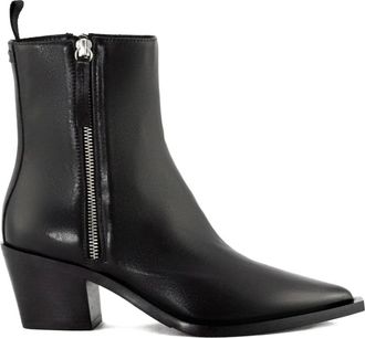Halmanera 50mm Taby zip boots - women - Rubber/Leather/Smooth Leather/Leather - 36 - Black