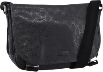 Gucci Pre-owned Vintage Schoudertas - Dames - Vintage Schoudertas - Zwart - ONE Size - Leer - Vintage