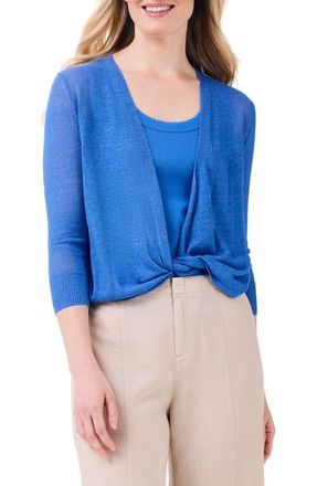 Nic+Zoe 4-Way Linen Blend Convertible Cardigan in True Blue at Nordstrom, Size Medium P
