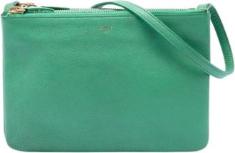 Celine Pre-owned Trio Bag - Dames - Vintage Schoudertas - Groen - ONE Size - Vintage