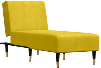 vidaXL Sofá diván de terciopelo amarillo vidaXL