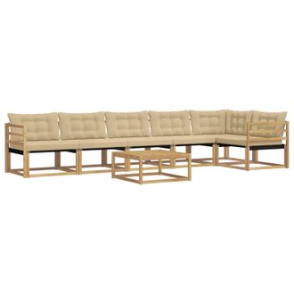 vidaXL Conjunto De Sof&aacute;s De Exterior 7 Pcs Y Beige 79 X 79 X 37 Cm Vidaxl