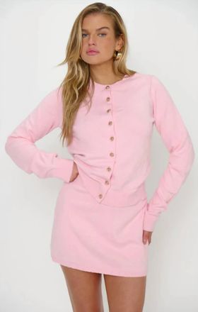 Show me your Mumu Josie Straight Mini Skort In Pink Knit