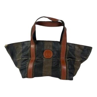 Fendi Pre-owned Tote Bags, female, Brown, Size: ONE SIZE Pre-owned Vintage Leather Tote Bag