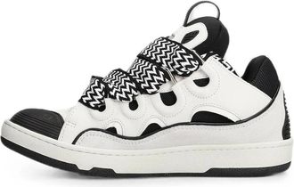 Lanvin Schoenen, Dames, Veelkleurig, 40 EU, Leer, Curb Sneakers Bicolor