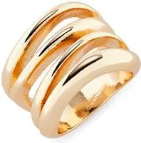 Open Edit Wavy Band Ring in Gold at Nordstrom Rack, Size 8