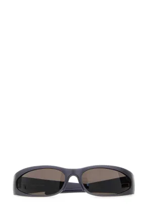 Balenciaga 751425T0026 Aluminum Wraparound Sunglasses - Gray