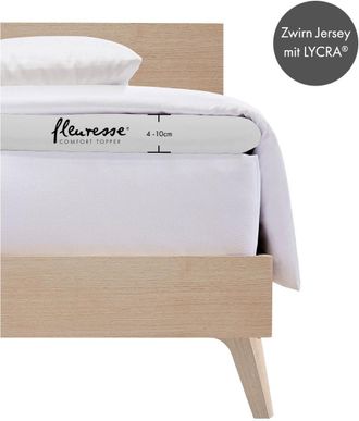 Fleuresse Spannbettlaken »Topper« aus Jersey-Elasthan, für eine Matratzenhöhe bis 10 cm
