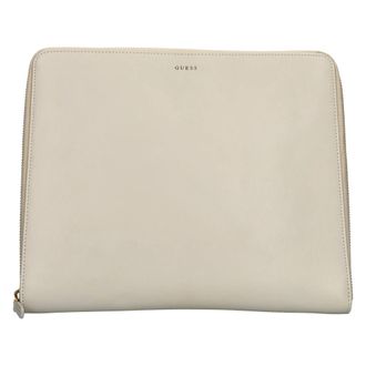 Guess Leren Documenten Aktetas - Dames - Portefeuilles - Beige - ONE Size - Leer - Accessoires