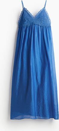 H&M Trägerkleid mit Stickdetail - Blue