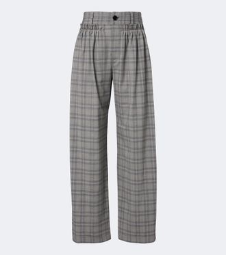 Isabel Marant Pantaloni Mayera in misto lana a quadri