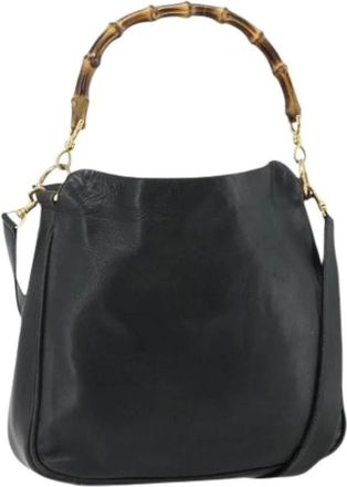 Gucci Pre-owned Handbags, female, Black, Size: ONE SIZE Pre-owned Vintage Shoulder Bag