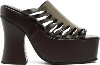ECKHAUS LATTA 135mm twist-detail sandals - women - Leather - 40 - Green
