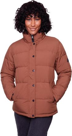 Alpine North FORILLON - Vegan Down Short Quilted Puffer Jacket in Maple at Nordstrom, Size X-Small