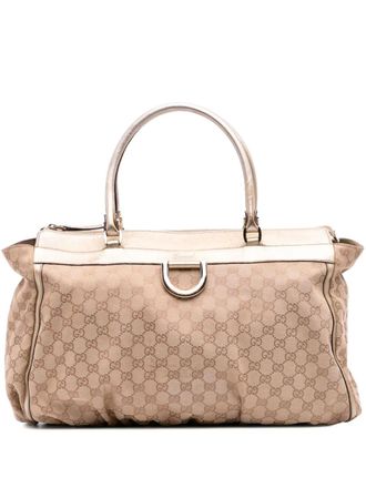 Gucci 2016-2025 Large GG Canvas Abbey D Ring tote bag - Brown