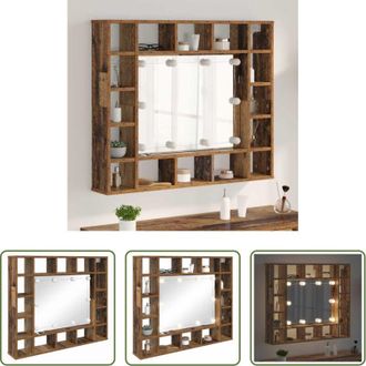 vidaXL vidaXL Mobile da parete - Mobiletto per specchio Legno vecchio 91 x 15 x 76,5 cm