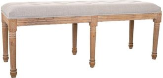 Wanderlust Deco Wanderlust Deco - Banqueta de madera marrón 122x41x48 cm
