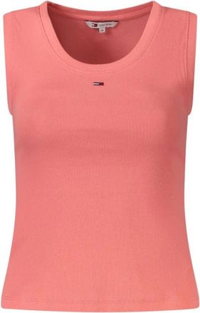Tommy Hilfiger Cotton Ribbed Tank Top - Dames - Tops zonder mouwen - Roze - XS - Katoen - Tops