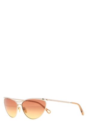 Chlo&eacute; Gold Metal Uma Sunglasses