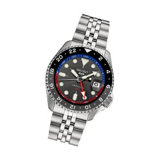 Seiko 5 Sports SKX GMT Automatic Grey Dial Mens Watch SSK019