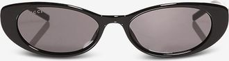 Gucci Runde Sonnenbrille aus Acetat Oval
