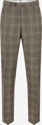 Pantaloni Torino Karierte Slim-Fit-Hose aus Wolle