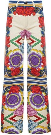 La DoubleJ Retro Romance Flare Jeans - Dames - Wijde Broeken - Veelkleurig - W28 - Katoen - Broeken