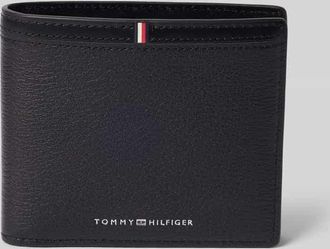 Tommy Hilfiger Portemonnaie aus echtem Leder Modell CORP CC AND COIN in BLACK, Größe 1
