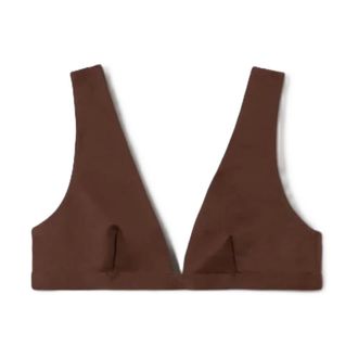 MC2 Saint Barth Bikinis, female, Brown, Size: S Ofelia Reanna Heat-sealed V-neck Top